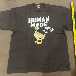 Human Made Dry Alls Black Tee with Duck Graphic 2XL